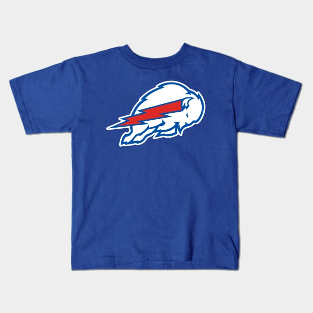 Buffalo Sparky Logo Kids T-Shirt by Carl Cordes